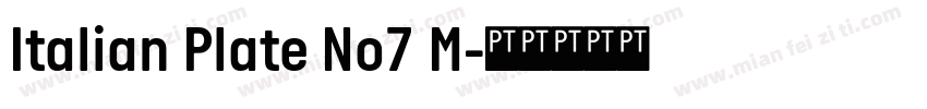 Italian Plate No7 M字体转换